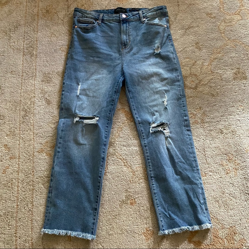 kendall and kylie raw edge ripped skinny jeans